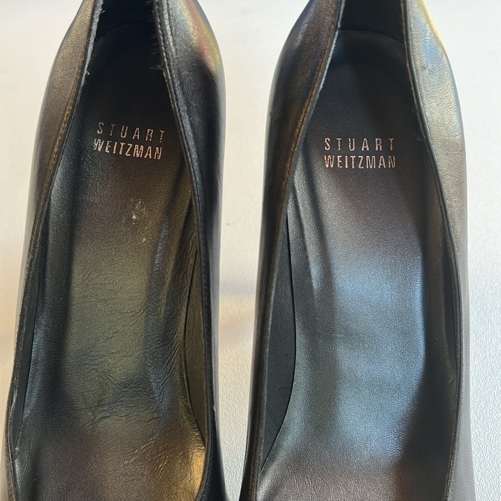 Stuart Weitzman pumps black classic platform‎ timeless  vamp goth essential 10 - Picture 8 of 9